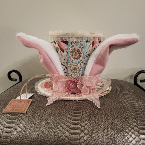 Begnoia Market tapestry style Easter ears top hat- Easter decor - Picture 7 of 8